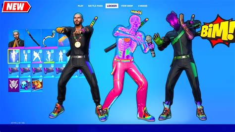 Fortnite J Balvin Skin All Styles And His In Da Party Emote Early