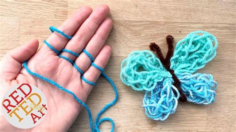 Easy Finger Knitting How To Diy Yarn Butterfly Youtube