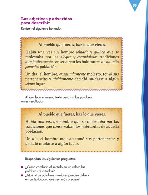 .español cuarto grado uno de los libros destacados porque este libro tiene cosas interesantes y puede ser útil para la mayoría de las personas. Español Cuarto grado 2016-2017 - Online - Página 55 de 160 ...