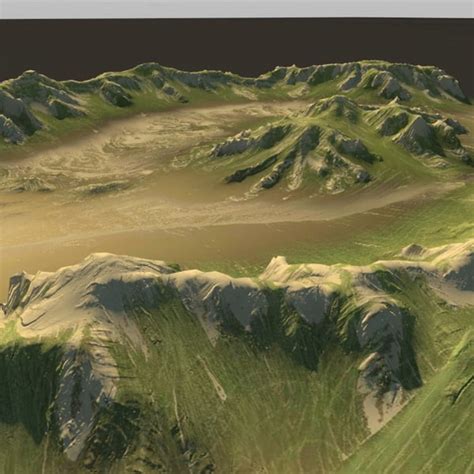 3d Model Mountain Maps Terrain