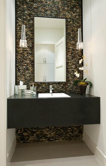 Modern bathroom vanities can add a sleek, efficient and minimalist design element to your bath space. 25 Modern Powder Room Design Ideas