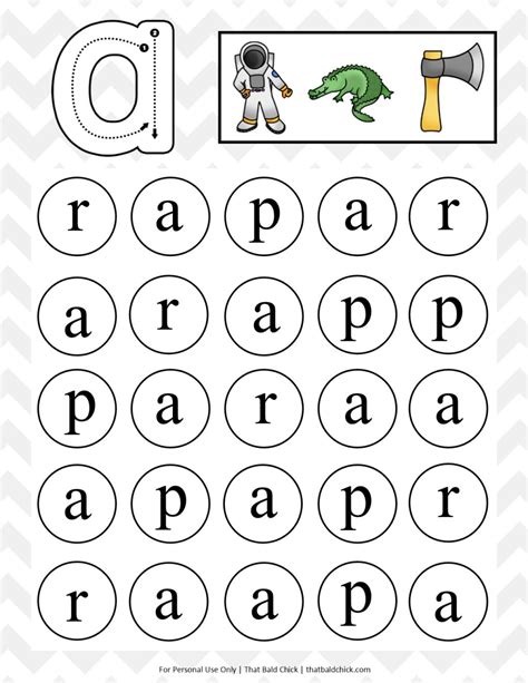 Lowercase Do A Dot Alphabet Printables — That Bald Chick®