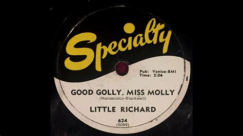 little richard good golly miss molly 78 rpm [specialty 624] 1958 youtube