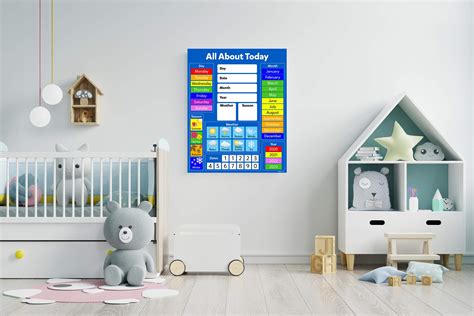 All About Today Childrens Educational Magnetic Calendar And Weather