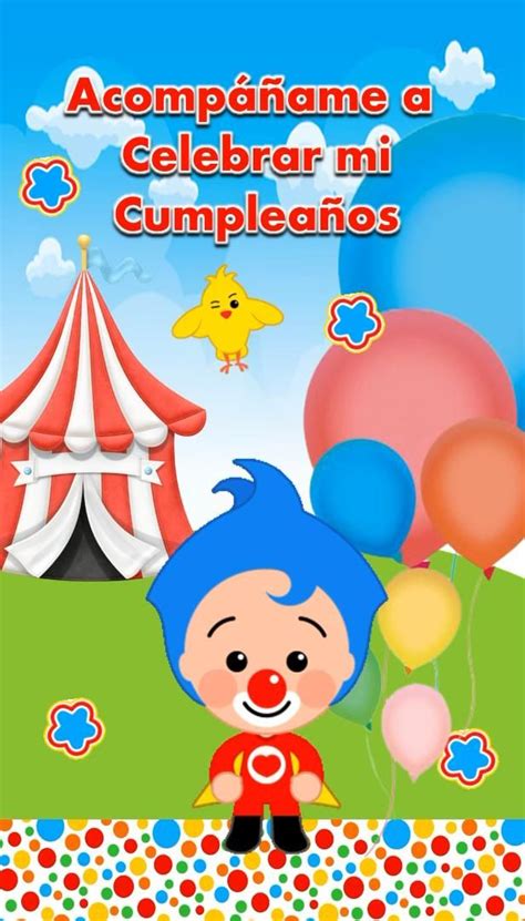 Payaso Plim Plim Invitación Video Happy Birthday Baby Circus First