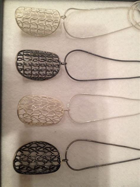 Curved Silver Pendants From The Silver Stitches Collection Holdsworth