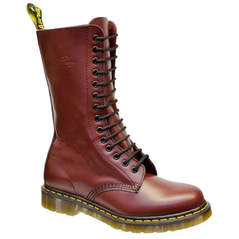 Dr Martens Dr Martens 1914 14 Eyelet Smooth Cherry Red N7a Mens Boots