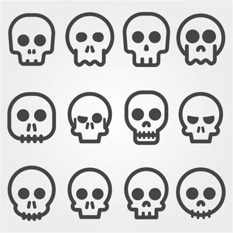 Free Vector Skull Icons Collection