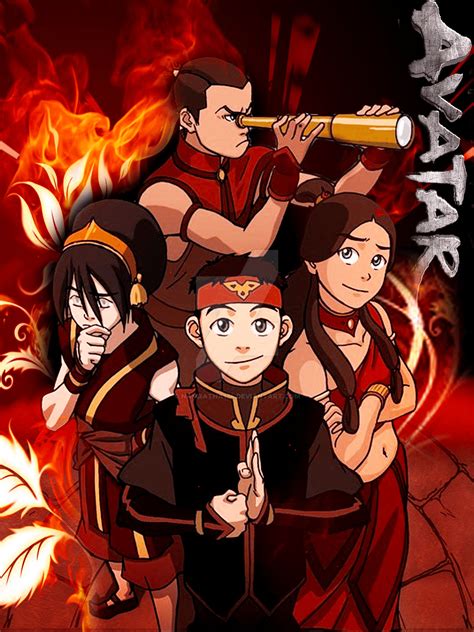Avatar Aang And Team In Fire Nation Outfits By Namratha124 On Deviantart
