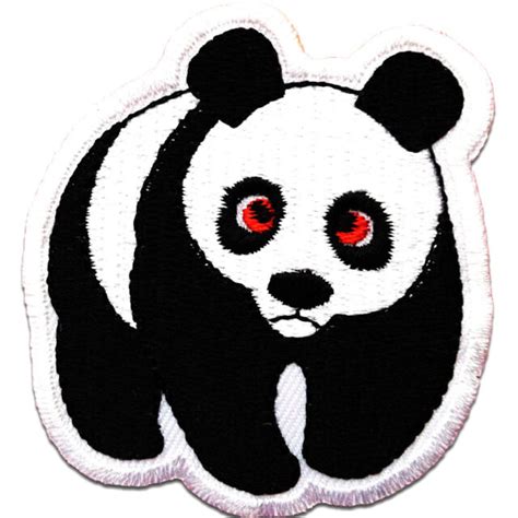 Iron On Patches Panda Animal White 55x6cm Application