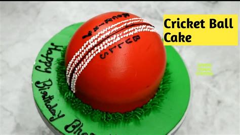 Cricket Ball Cake Tutorial Whipped Cream Cake Cook With Kousy Youtube