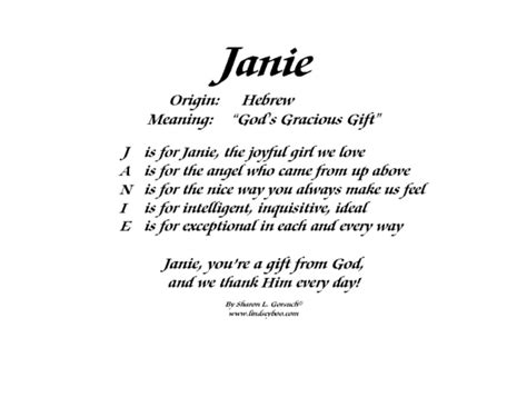 Meaning Of Janie Lindseyboo