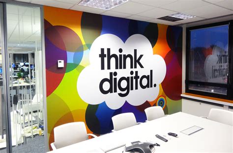 Digital Wall Covering In Tech Company Office Snapshot