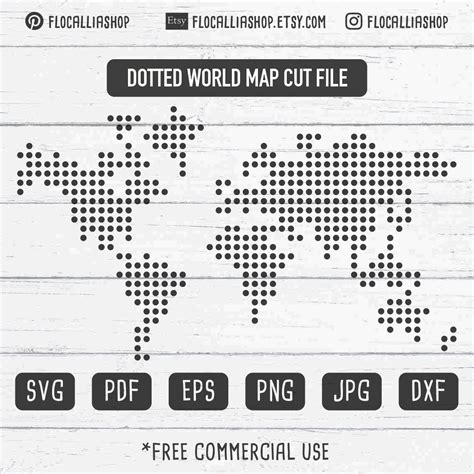 World Map Svg Dotted World Map Svg World Svg World Map Clipart