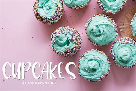 Cupcakes A Hand Lettered Font Sans Serif Fonts Creative Market