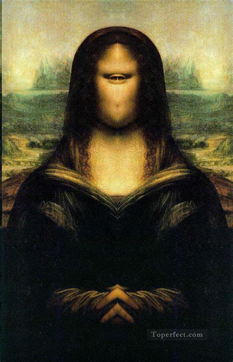 Mona Lisa Mirror Fantasy Painting In Oil For Sale