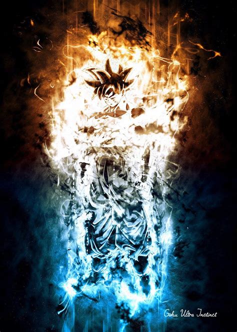 Goku Ultra Instinct Poster By Trần Văn Dũng Displate Dragon Ball