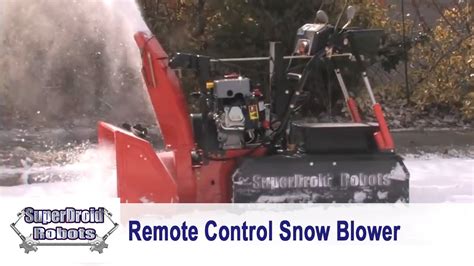 Snow Blower Robot Remote Controlled By Superdroid Robots Youtube