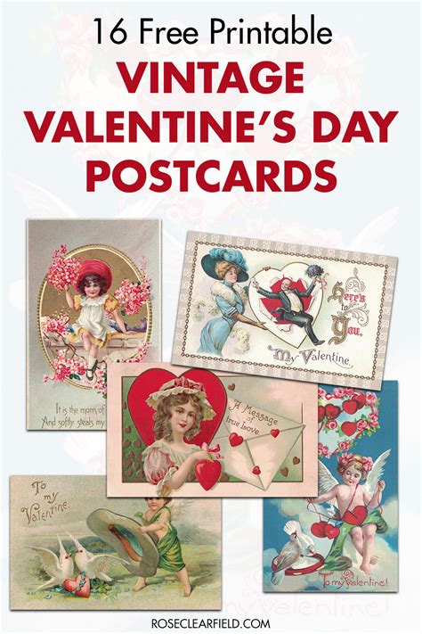 printable vintage valentine cards