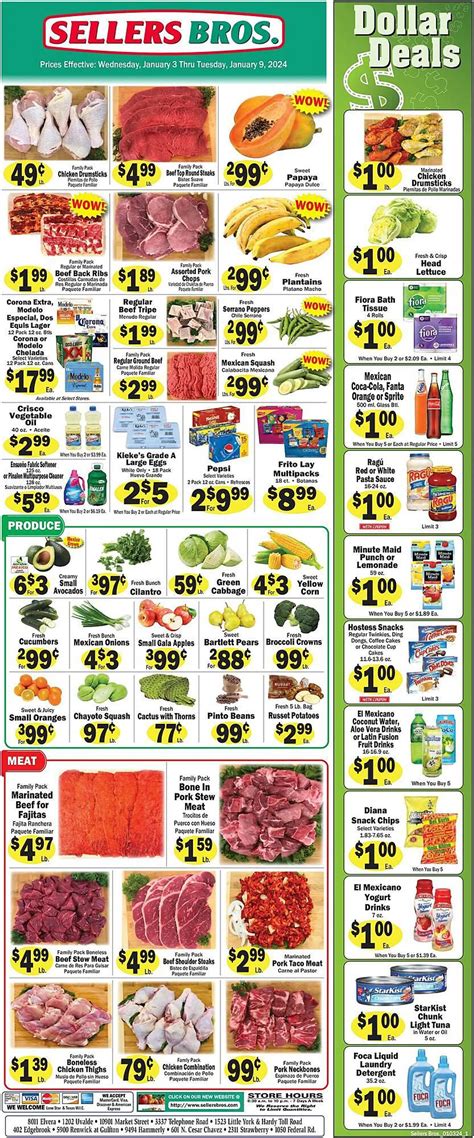 Sellers Bros Weekly Ad | Valid until Jan 10