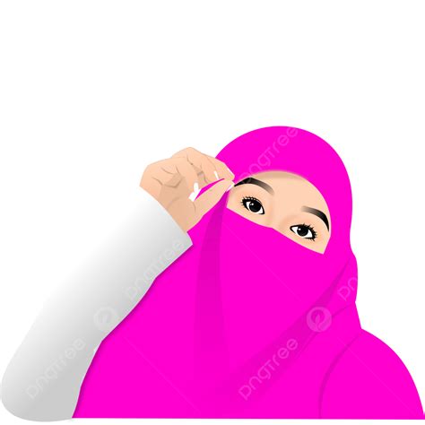 Gambar Kartun Hijab Lucu Sederhana Jilbab Kartun Hijab Gadis Hijab Png Dan Vektor Dengan
