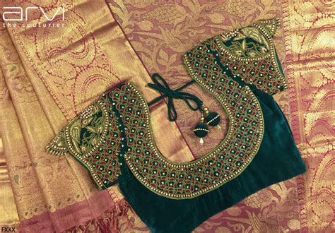 Custom Tailored Aari Work Blouse By Arvi The Couturier Cutwork Blouse