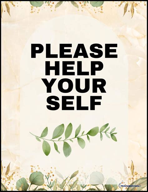 Please Help Yourself Sign Printable Template Free Download