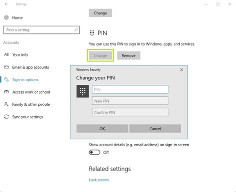How To Add A Pin To Quickly Sign In To Windows 10 Pureinfotech