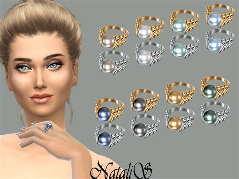 Spike And Pearl Ring By Natalis At Tsr Sims 4 Updates