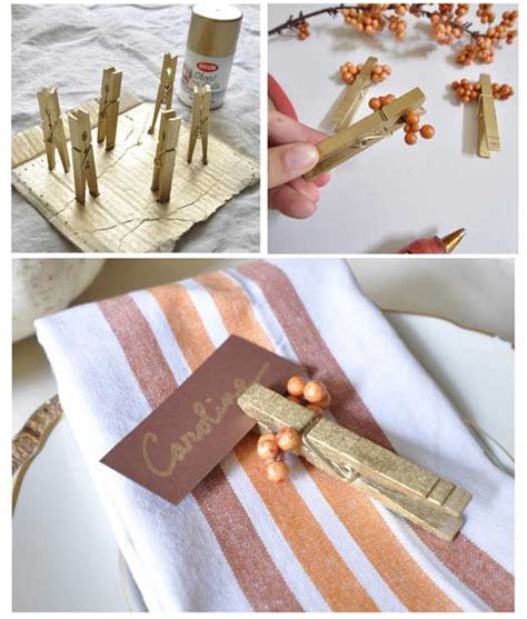 Diy Place Card Holders For Thanksgiving Rustic Crafts And Diy