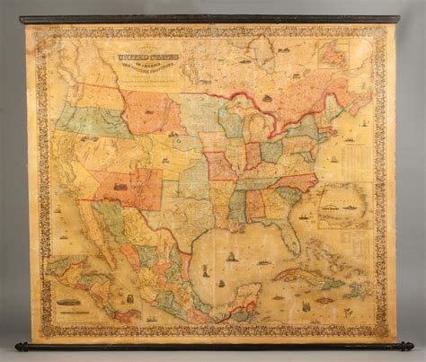Coltons Map Of The United States Of America 1854 Cottone Auctions