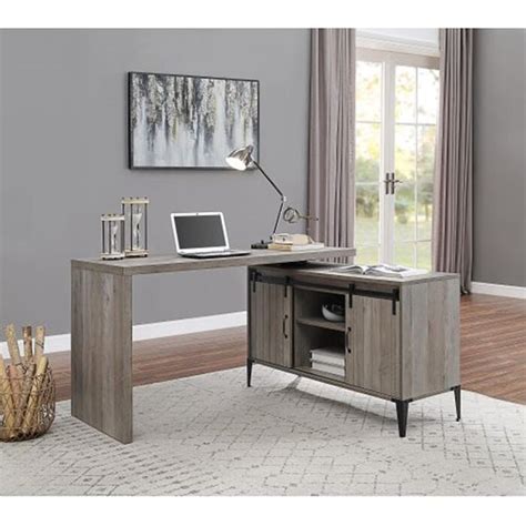 Gracie Oaks 55l X 52w X 31h Wooden Writing Desk With 6 Storage