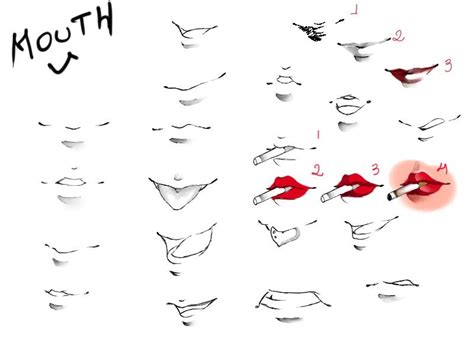 Mouths Lips Facial Features Anatomy Drawing Tutorial