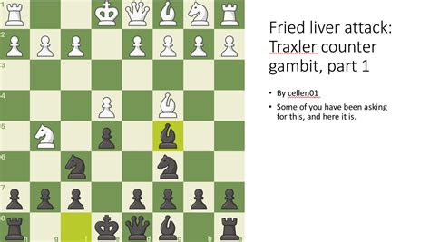Fried liver attack: Traxler counter Gambit Part 1 - Chess.com