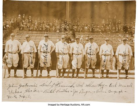 1927 New York Yankees Team Signed Photograph Baseball Lot 80049
