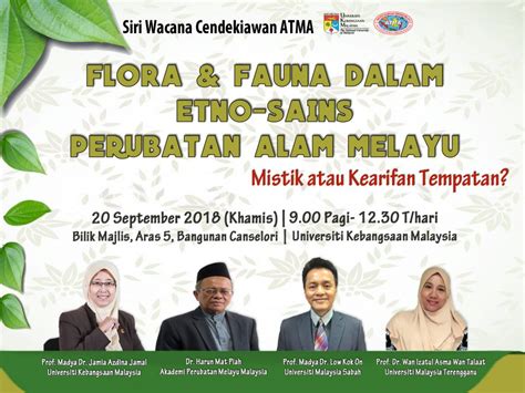 Check spelling or type a new query. Siri Wacana Cendekiawan ATMA- Flora & Fauna dalam Etno ...