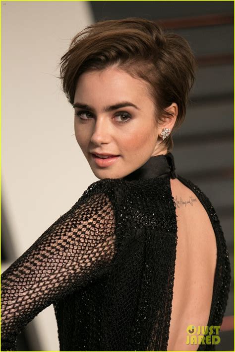 Lily Collins Debuts New Pixie Haircut At Oscars After Party Photo 3311701 Lily Collins