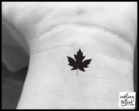 Maple Leaf Temporary Tattoo Canada Temporary Tattoos Pre Cut Etsy