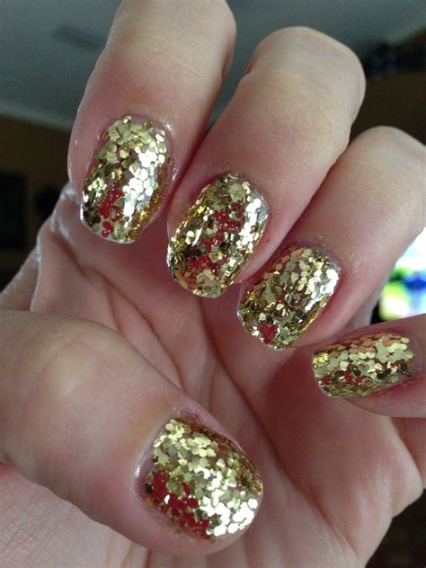 Gold Glitter Nail Polish Gold Glitter Nail Polish Nails