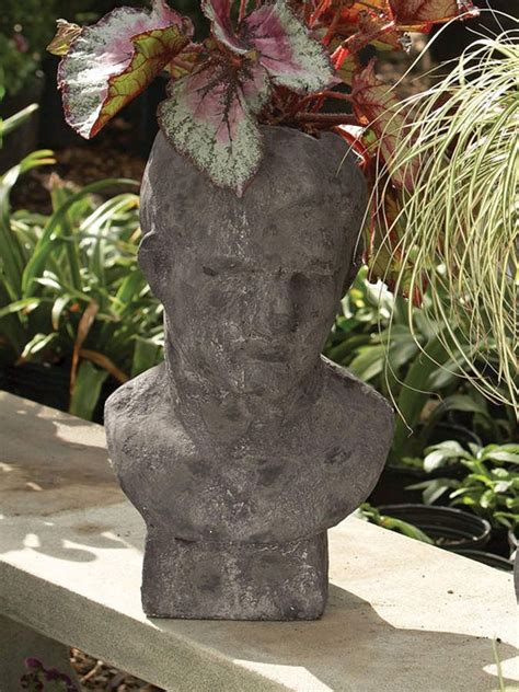 Napa Home And Garden Garden Relic Male Bust Planter Stone Decor Garden