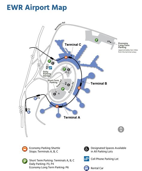 Restaurant Newark Terminal C Map