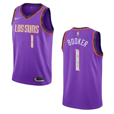 Our inventory includes authentic, replica, and swingman jerseys in both home and away colors. 2018-19 Men Phoenix Suns #1 Devin Booker City Edition Swingman Jersey - Purple