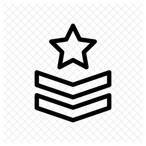 Military Rank Icon Download In Line Style