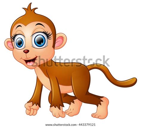 Cartoon Funny Monkey Stock Vector Royalty Free 443379121 Shutterstock
