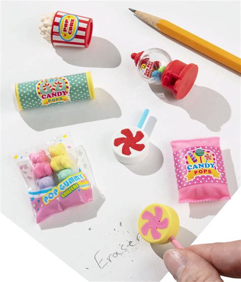 Candy Shop Erasers Pencil Erasers Shaped Like Adorable Confections