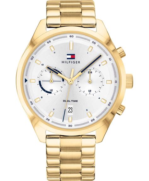 Tommy Hilfiger Mens Chronograph Gold Tone Stainless Steel Bracelet
