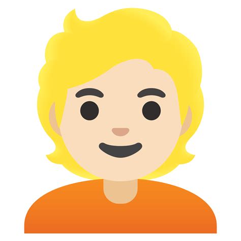 👱🏻 金色头发的人 较浅肤色 Emoji图片下载 高清大图、动画图像和矢量图形 Emojiall