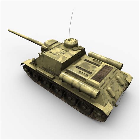 Su 100 Soviet Tank Destroyer 3d Model