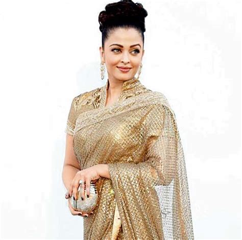 Film Stars Zone Aishwarya Rai In Gold Sarees