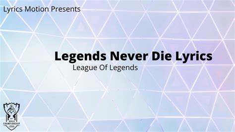 Legends Never Die Lyrics League Of Legends Ft Against The Current